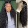 Bling Hair 30 Inch Lace Front Wigs Human Hair Deep Wave Human Hair Wigs for Women Glueless HD Lace Front Wigs Human Hair Pre Plucked 180% Density 13x4 Deep Wave Frontal Wig Natural Hairline