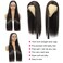 Miss Flower 22 Inch Straight 13x4 Lace Front Wig - 250% Density Human Hair - Pre-Plucked with HD Transparent Lace - For Black Women