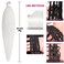 Leeven White Braiding Hair Pre Stretched 2 Packs Ombre Jumbo Braiding Hair Extensions 26 Inch High Temperature Synthetic Fiber Hair Extension for Box Braids Crochet(White#)