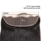 Brazilian Virgin Human Lace Frontal Closure with Free Part Baby Hair Ear To Ear Straight 13"x4" Density Natural Color 10inch