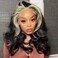 ANDRIA 13x4 HD Lace Front Wigs Short Wavy Black with Blonde Streak Colorful Glueless Lace Wigs Pre-plucked Hairline Synthetic Heat Resistant Fiber Wig With Baby Short Hair For Black Women 16 Inches