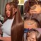 ANDRIA 28 Inches Chocolate Brown 13x6 HD Lace Front Wigs Brown Straight Pre-plucked Glueless Lace Frontal Wigs Synthetic Heat Resistant Hair Wig With Baby Hair Natural Hairline Lace Wigs for Women