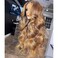 ANDRIA Highlight Brown Lace Front Wig Loose Wave Wigs with Baby Hair Dark Roots Ombre Brown Wig Glueless Lace Wigs Long Body Wave Wig Synthetic Heat Resistant Fiber Colorful Wig for Black Women 24