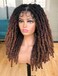 Annivia 20Inch Triangle Knotless Butterfly Locs Braided Wigs for Black Women