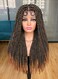 Annivia Passion Twist braided Wigs for Black Women Full Lace knotless braided wigs With Baby Hair Passion Twist Water Wave Crochet Hair Premium Synthetic Lace Faux Locs Braiding Wig(1B/27 24Inch)