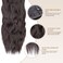 AOMIG 4Pcs Hair Extensions, 20 Inch Clip in Hair Extensions Curly Hair Extensions Long Wavy Halo Hair Extensions for Women Girls Natural Black Mixed Gold Clip on Hairpieces