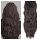AOMIG 4Pcs Hair Extensions, 20 Inch Clip in Hair Extensions Curly Hair Extensions Long Wavy Halo Hair Extensions for Women Girls Natural Black Mixed Gold Clip on Hairpieces