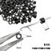 500 Pcs Micro Link Rings Beads for Hair Extensions 5mm Silicone Lined Beads Microlinks Hair Extensions Tool (Black, 5.0mm)