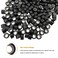500 Pcs Micro Link Rings Beads for Hair Extensions 5mm Silicone Lined Beads Microlinks Hair Extensions Tool (Black, 5.0mm)
