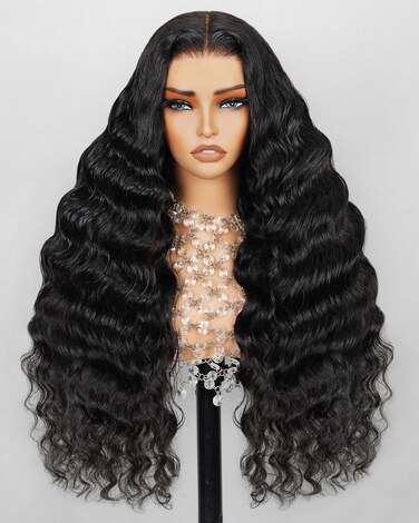 Arabella 5x6 Wear and Go Glueless Wigs 210% Density Lace Front Wigs Human Hair Pre Cut Glueless Wigs Human Hair 12A Loose Curly Wig 100% Pre Bleached New Body Wave(24inch, 5X6 New Body Wave Wig)