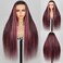 Highlight Lace Front Wig Human Hair 13x4 Ombre Lace Front Wig Human Hair 210% Density HD Lace Frontal Wig Lace Front Wigs Human Hair (24inch, 13x4 1B/Purple wig)