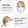 Molefi Hair Toppers for Women Real Human Hair with Bangs Topper Hair Extensions Top Hair Pieces for Thinning Hair Wiglets Premium Remy Hair（Medium ash blonde mix）