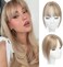 Molefi Hair Toppers for Women Real Human Hair with Bangs Topper Hair Extensions Top Hair Pieces for Thinning Hair Wiglets Premium Remy Hair（Medium ash blonde mix）
