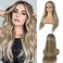 Highlight Wear and Go Glueless Human Hair Wigs, 180% Density Ombre 13x4 HD Lace Front Wigs Human Hair Pre Plucked Brown Balayage Platinum Blonde #60 Lace Frontal Wigs for Women 22" Bleached Knots