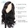 Body Wave Upgrade U Part Human Hair Wig With Clips Glueless Wigs Human Hair Beginner Friendly V Shape Wig Clip In Half Wigs for Women No Leave Out 180% Density 20 Inch