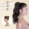 BARSDAR Red Ponytail Extension - 16 Inch Wavy Drawstring Ponytail Hair Extensions Clip in Ponytails Synthetic Red Pony Tails Hairpieces for Women Daily Party Halloween - Burgundy