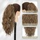 BARSDAR Brown Ponytail Extension - 18 Inch Claw Clip Ponytail Extensions for Women - Curly Wavy Multi Layered Synthetic Clip In Pony Tails Hairpieces Fake Ponytail - Ash Brown Mixed
