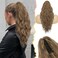 BARSDAR Brown Ponytail Extension - 18 Inch Claw Clip Ponytail Extensions for Women - Curly Wavy Multi Layered Synthetic Clip In Pony Tails Hairpieces Fake Ponytail - Ash Brown Mixed
