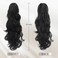 BARSDAR Claw Clip Ponytail Extension - 20 Inch Wavy Black Claw Clip on Ponytail Hair Extensions for Women - Synthetic Claw Clip in Pony Tails Hairpieces Daily Party - Black