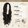 BARSDAR Long Dark Brown Wig - 26 Inch Long Wavy Middle Part Wig for Women - Curly Wavy Natural Looking Soft Synthetic Hair Replacement Wig Daily Party Cosplay Halloween Wigs- Dark Brown