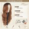 BARSDAR Long Wavy Auburn Wig - 26 Inch Long Wavy Middle Part Wig for Women - Curly Wavy Natural Looking Soft Synthetic Hair Replacement Wig Heat Resistant Daily Party Halloween Wig- Ombre Auburn