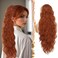 BARSDAR Copper Red Ponytail Extensions - 26 Inch Drawstring Ponytail Hair Extensions for Women - Long Curly Wavy Synthetic Clip in Fake Pony Tails Hairpieces - Copper Red