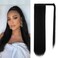 BARSDAR Straight Ponytail Extension - 20 Inch Long Straight Wrap Around Ponytail for Women Clip in Ponytail Hair Extensions Synthetic Black Hair Pony Tails Hairpieces Daily - Black