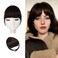 BARSDAR Real Human Hair Clip in Bangs - Thick Human Hair Bangs Clip in for Women - Dark Brown Hair Bangs Extensions Clip in Real Human Hair Bangs Clip on Fringe Hairpieces Daily - Dark Brown