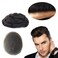 Toupee for Men Human Hair, Mens Hair Replacement System, French Lace Wigs for Men Hair Pieces 8x10#1B