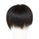 Untrimmed Hand Tied Lace/Slik Base Toupee with Biological Scalp Toupee Human Hair Extension Clip in Hairpieces Topper Top HairPiece for Men (5.9"*7.9", Slik Base Toupee, Natural Black)