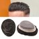 Toupee Hair for Men Hair System Durable Fine Mono Lace Men's Toupee Human Hair Replacement System Mens Hair Piece Hair Prosthesis for Men #210 2# DARKEST BROWN+10% Grey 8x10