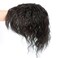 Fluffy Nature Look Curly Hairpiece Clip ON Human Hair Toppers With Bangs Replacement Wiglet Toupee for Thin Hair Long 812cm,25cm Nature Black