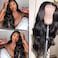 Lace Front Wigs Human Hair Pre-Plucked Long Curly Hair Big Wave Curly Wig, High Definition Clear Lace Wig High-Density Simulate Natural Color Black Women Curly Wig 26 Inches