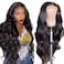 Lace Front Wigs Human Hair Pre-Plucked Long Curly Hair Big Wave Curly Wig, High Definition Clear Lace Wig High-Density Simulate Natural Color Black Women Curly Wig 26 Inches