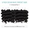ToyoTree Ocean Wave Crochet Hair - 12 Inch 8 Packs Natural Black Mid-Length Curly Deep Wave Crochet Hair, Synthetic Ocean Wave Braiding Hair Extensions (12 Inch,1B-8P)