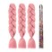 Braiding Hair Extensions for Women 3 Packs 100g/Pack 24Inch High Temperature Ombre Jumbo Synthetic Braiding Hair for Twist Crochet Braids (3 Packs, rouge pink)