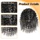 PEACOCO Drawstring Ponytails Ponytail Extension for Black Women, 6 Inch Curly Drawstring Ponytail Synthetic Hairpieces Short Afro Puff Ponytail Extensions with 2 Clips