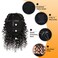 PEACOCO Drawstring Ponytails Ponytail Extension for Black Women, 6 Inch Curly Drawstring Ponytail Synthetic Hairpieces Short Afro Puff Ponytail Extensions with 2 Clips