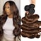 Beauty Forever Brazilian Body Wave Bundles #FB30 Highlight Ombre Balayage 3 Bundles 18 20 22Inch, 10A Virgin Remy Human Hair Extensions Piano Color