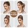 CJL HAIR Messy Bun Hair Piece Curly Hair Bun Extensions with Straight Tails Synthetic Hair Scrunchies Ponytail Hairpieces for Women Brunette/Honey Blonde