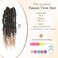 Passion Twist Crochet Hair,10 Inch 9 Packs Ombre Pretwisted Passion Twist Hair, Soft Pre Looped Crochet Hair For Women, Short Curly Crochet Twists Braids(10",T27#)