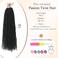 Passion Twist Crochet Hair,18 Inch 6 Packs Pretwisted Passion Twist Hair, Soft Pre Looped And Pre twist Crochet Hair For Women,Prelooped Black Curly Bohemian Crochet Braids(18",6packs,1B#)