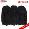12 inch Spring Twist Crochet Braids Hair for Butterfly Locs Bomb Twist Crochet Hair Beyond Beauty Ombre Colors Synthetic Fluffy Hair Extension 3 Packs (12 Inch, 1B)