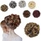 Elaine Big Messy Bun Extension Curly Hair Buns Hair Pieces for Women Synthetic Wavy Large Scrunchies Thick Updo Ponytail (Medium Ash Brown &amp; Light Ash Blonde Highlights -#83A)