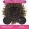 Brown Curly Hair Topper for Women with Bangs Wiglets Hairpieces for Thinning Hair, Synthetic Short Afro Kinky Curly Clip in Bangs Hair Toppers Hair Pieces for Black Women Hair Topper(1B/27#)