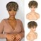 Brown Curly Hair Topper for Women with Bangs Wiglets Hairpieces for Thinning Hair, Synthetic Short Afro Kinky Curly Clip in Bangs Hair Toppers Hair Pieces for Black Women Hair Topper(1B/27#)