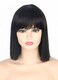 Women Wigs Black Short Bob Wig with Bangs Cleopatra wig Straight Hair Halloween Costume Party Wigs