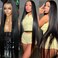 Black Straight Lace Front Wigs Clueless Synthetic Wigs Long Straight Wigs for Black Women(26 Inch)