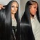 Black Straight Lace Front Wigs Clueless Synthetic Wigs Long Straight Wigs for Black Women(26 Inch)