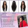 testar Black Lace Front Wigs 13x6 HD Lace Frontal Straight Wigs 30 Inch Natural Black Lace Wig Synthetic Lace Front Wig for Women Daily Use